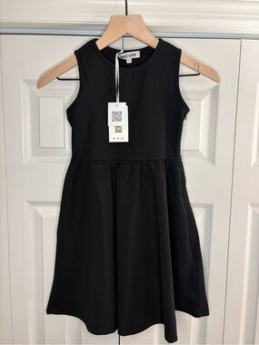 Girls’ Grace Karin A Line Sleeveless Dress  Black Flare Knee Length size 7-8Y